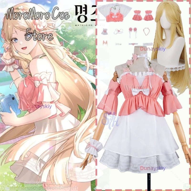 Game Wuthering Waves Cosplay Cartethyia Anime Costume Kawaii Pink Dress Sweet Lolita Wigs Jirai Kei Girls Halloween Cos 명조 코스프레
Game Wuthering Waves Cosplay Cartethyia Anime Costume Kawaii Pink Dress Sweet Lolita Wigs Jirai Kei Girls Halloween Cos 명조 코스프레