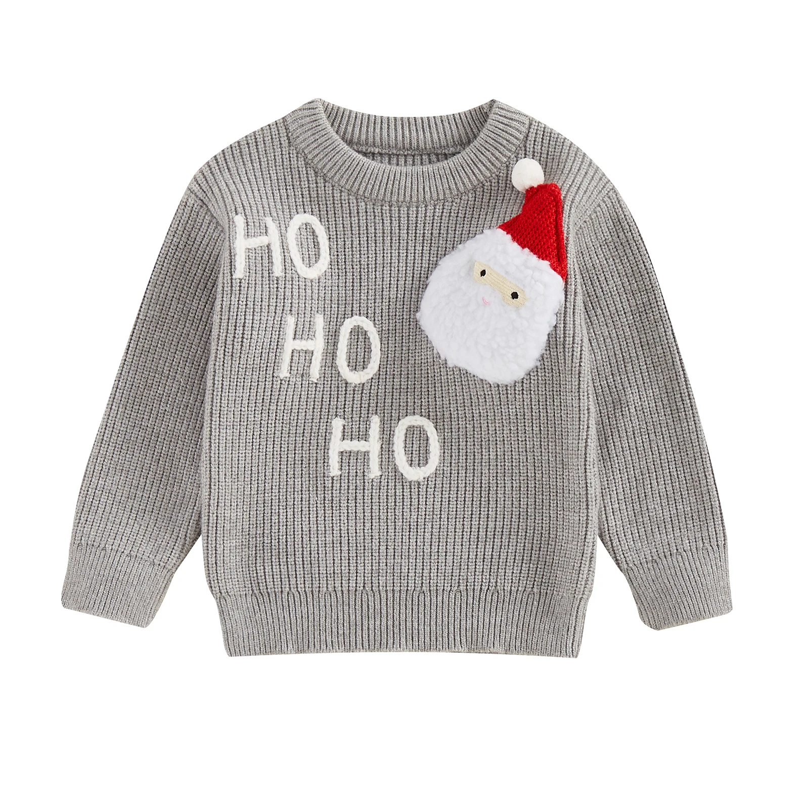 Toddler Christmas Sweaters Letter Tree/Santa Embroidered Long Sleeve Round Neck Ribbed Knitted Pullover
Toddler Christmas Sweaters Letter Tree/Santa Embroidered Long Sleeve Round Neck Ribbed Knitted Pullover