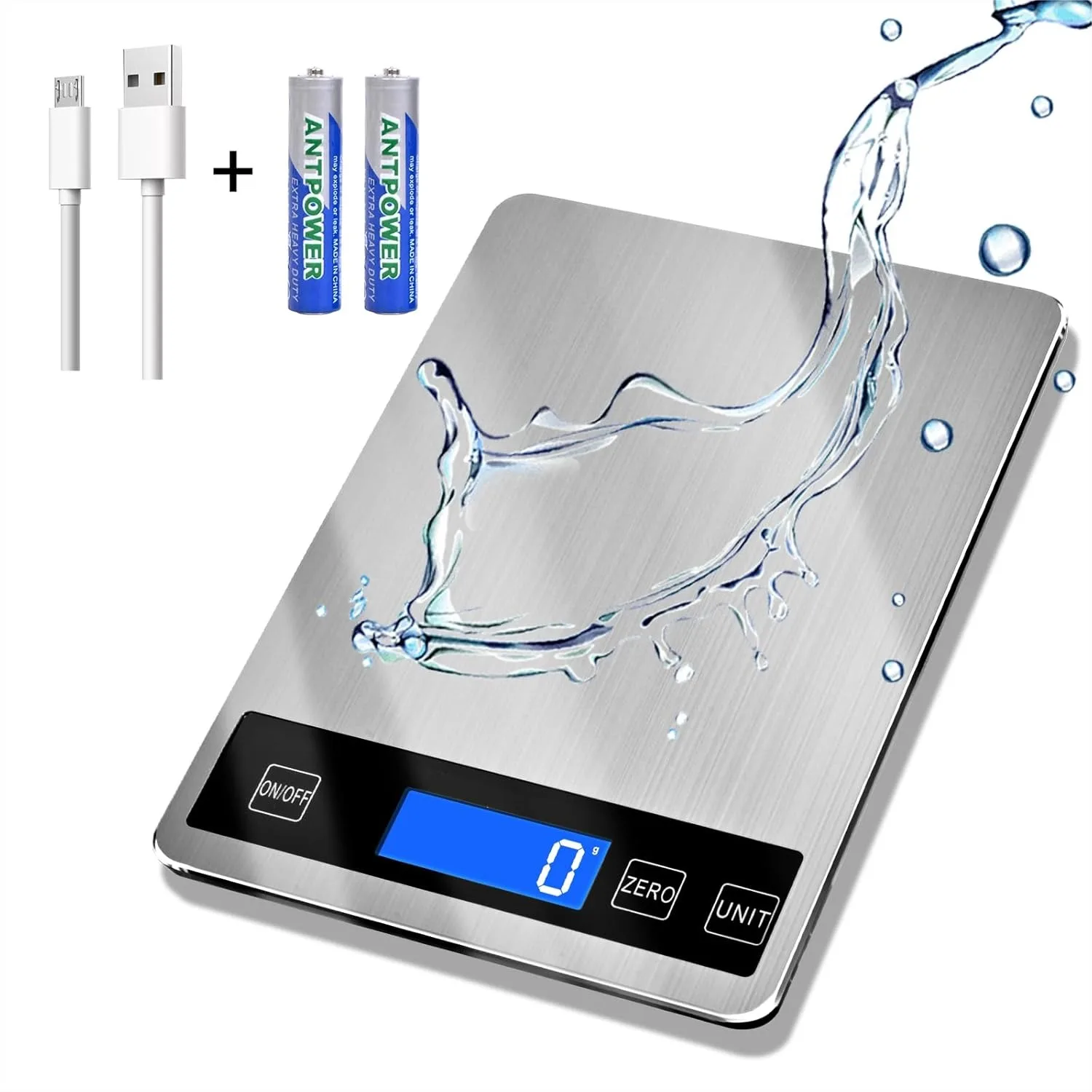 33lb Food Scale Digital Kitchen Scale with USB Charging, 1g/0.05oz Precise Graduation, Stainless Steel for Cooking Baking
33lb Food Scale Digital Kitchen Scale with USB Charging, 1g/0.05oz Precise Graduation, Stainless Steel for Cooking Baking