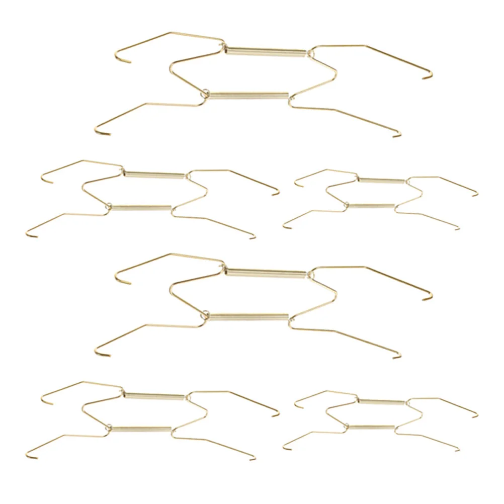 6 Pcs Spring Hanging Plate Rack Shelf for Wall Display Racks Hook up Decorative Holder Golden
6 Pcs Spring Hanging Plate Rack Shelf for Wall Display Racks Hook up Decorative Holder Golden