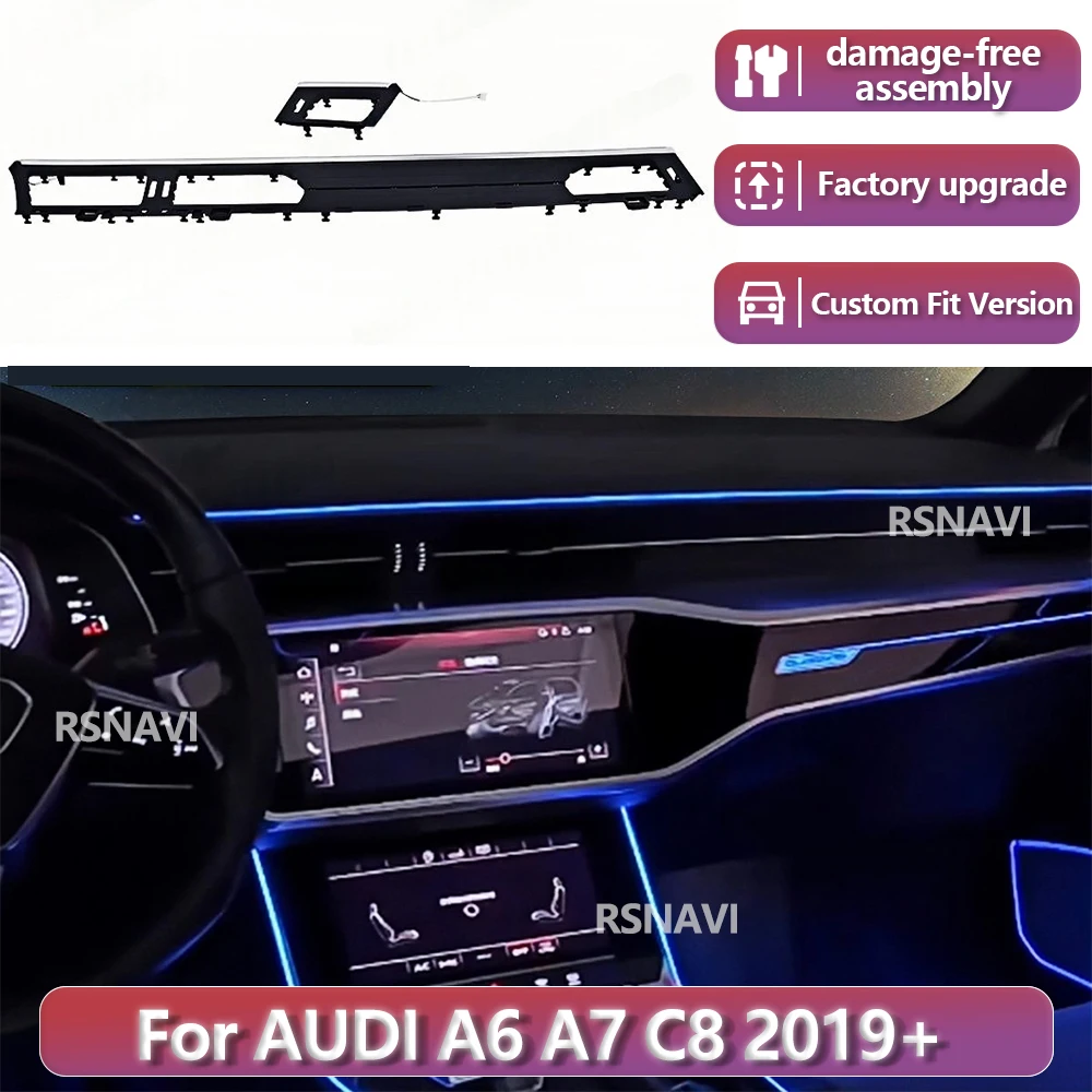 RSNAVI Factory settings For Audi A6 A7 C8 2019-2024 32 Color LED Car Center Console Saddle atmosphere Light Interior Accessories
RSNAVI Factory settings For Audi A6 A7 C8 2019-2024 32 Color LED Car Center Console Saddle atmosphere Light Interior Accessories