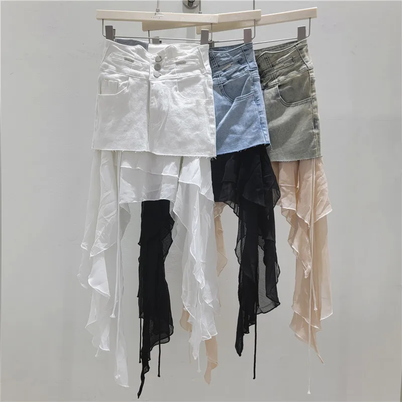 Retro Patchwork Asymmetrical A-line Skirt for Women with High Waist Slimming Look Asymmetrical Ribbon Skirt for Hot Girls
Retro Patchwork Asymmetrical A-line Skirt for Women with High Waist Slimming Look Asymmetrical Ribbon Skirt for Hot Girls