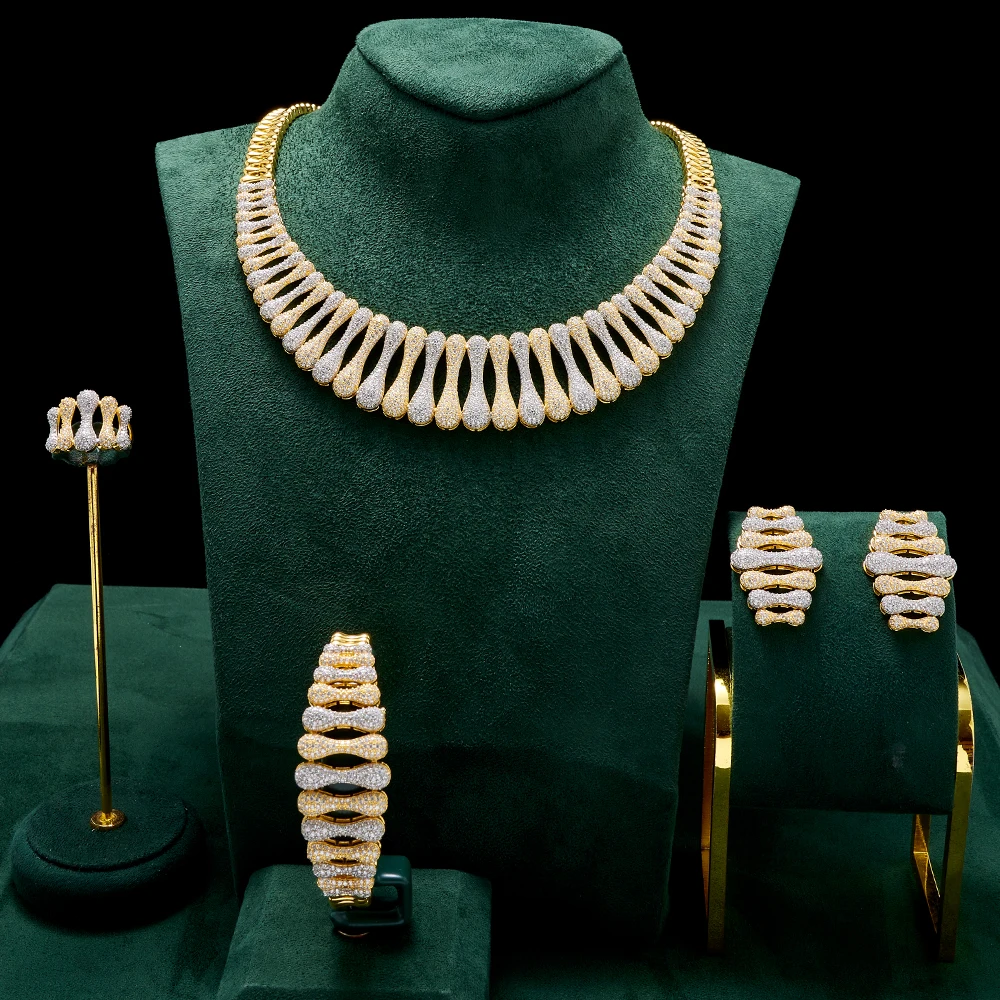Luxury Bone Shape Cubic Zircon Necklace Set for Women Wedding Engagement Party Zirconia Jewelry Sets 2023
Luxury Bone Shape Cubic Zircon Necklace Set for Women Wedding Engagement Party Zirconia Jewelry Sets 2023