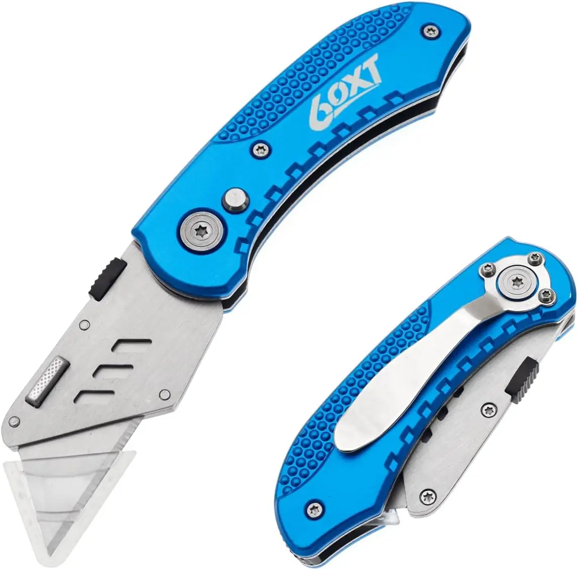 Utility Knife with Safety Lock & Quick Change, 10 SK5 Blades, Lightweight Aluminum Handle & Pocket Clip for Multi-Use
Utility Knife with Safety Lock & Quick Change, 10 SK5 Blades, Lightweight Aluminum Handle & Pocket Clip for Multi-Use
