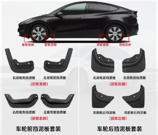 Mudguard Mud Fender for Tesla Model Y Front and Rear Fenders of the Car Wheels 4pcs/set 8pcs/set
Mudguard Mud Fender for Tesla Model Y Front and Rear Fenders of the Car Wheels 4pcs/set 8pcs/set