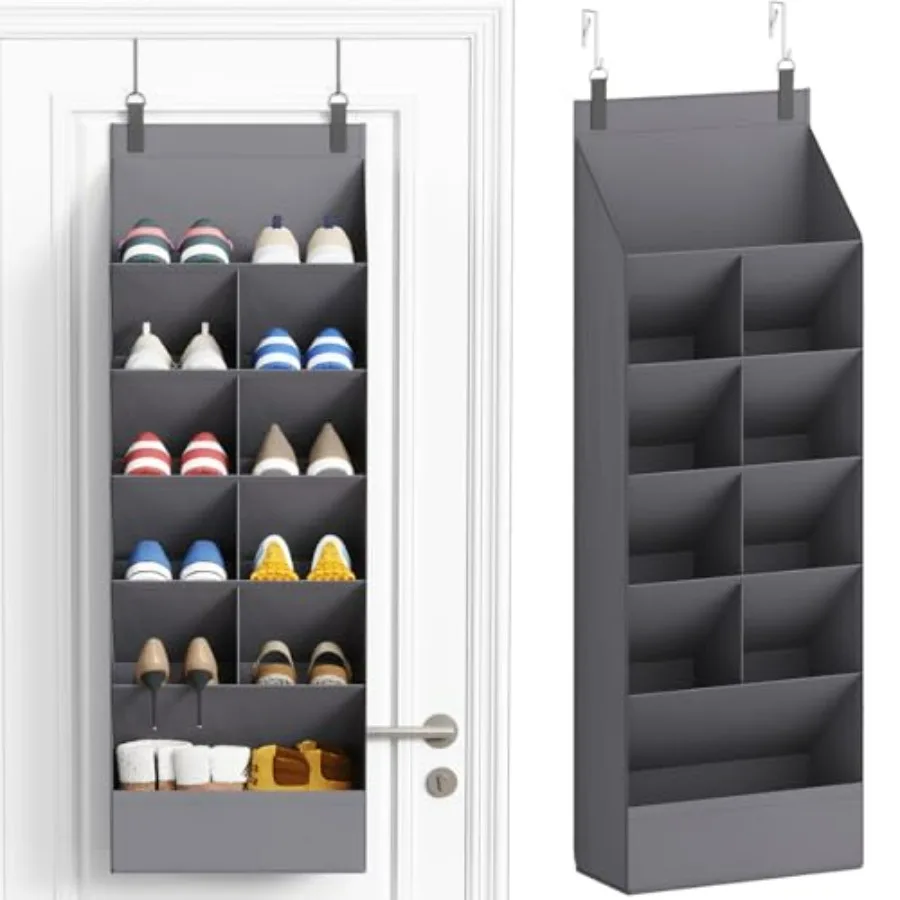 Over the Door Shoe Organizer with 11 Large Deep Pockets, Fabric Hanging Shoes Shelf for Closet, Dorm Storage, Fit Up to 12 Pair
Over the Door Shoe Organizer with 11 Large Deep Pockets, Fabric Hanging Shoes Shelf for Closet, Dorm Storage, Fit Up to 12 Pair