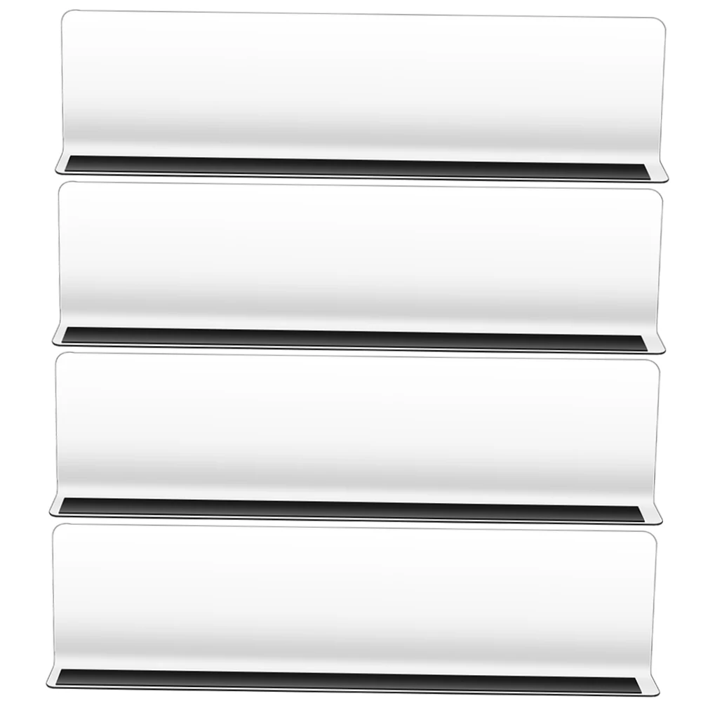 4 Pcs Wire Supermarket Shelf Divider Product Baffle L-shaped Transparent Convenience Store Display Belt Dresser Drawer
4 Pcs Wire Supermarket Shelf Divider Product Baffle L-shaped Transparent Convenience Store Display Belt Dresser Drawer