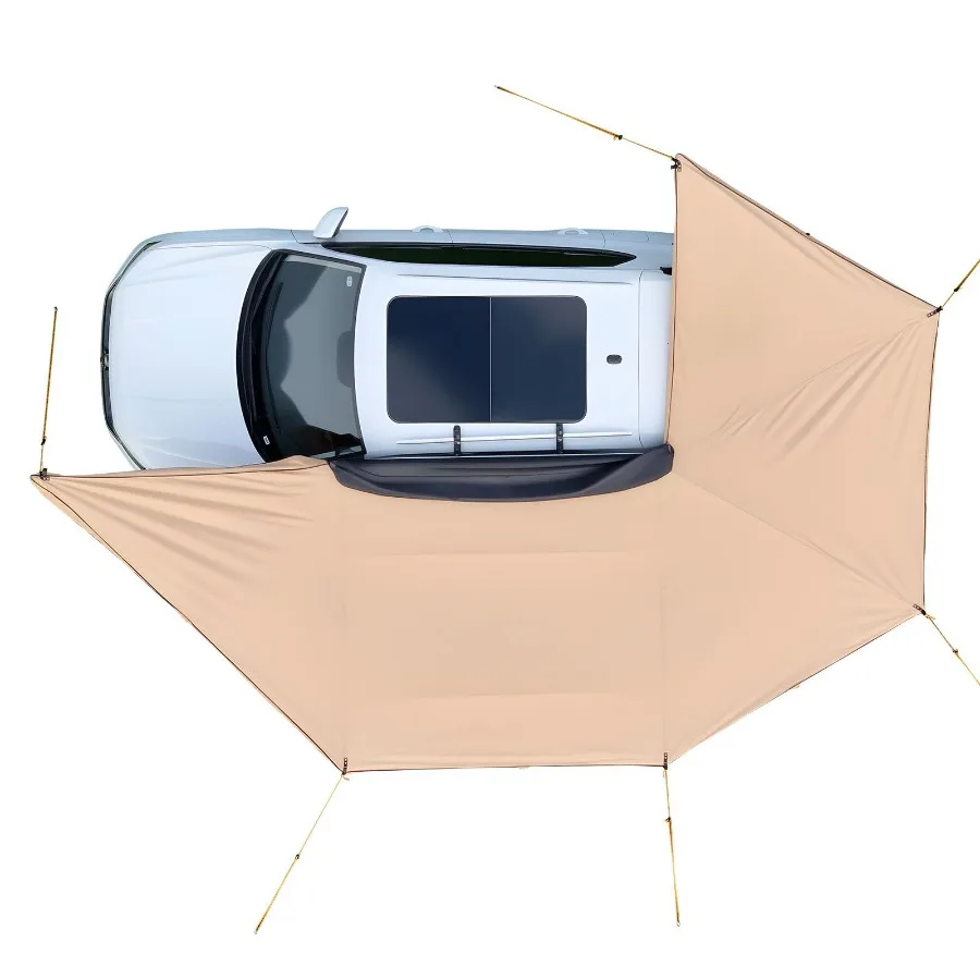 270 Degree Awning for SUV Truck Camping: Waterproof UV50+ Polyester, Black, Built-in LED Lights Free-Standing All-Weather Shelt
270 Degree Awning for SUV Truck Camping: Waterproof UV50+ Polyester, Black, Built-in LED Lights Free-Standing All-Weather Shelt