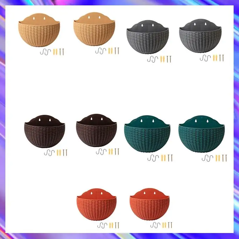 Gray Large European-Style Imitation Rattan Wall-Mounted Semi-Circular Flowerpot Lazy Flowerpot Durable
Gray Large European-Style Imitation Rattan Wall-Mounted Semi-Circular Flowerpot Lazy Flowerpot Durable