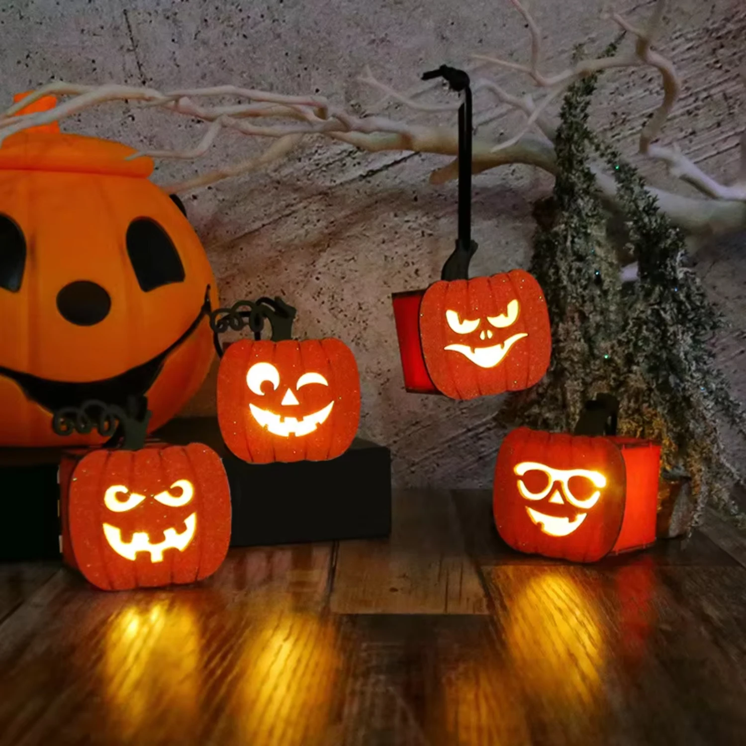 Vintage Halloween Decoration Light Up Wooden Halloween Pumpkin Lantern For Kids Battery Included
Vintage Halloween Decoration Light Up Wooden Halloween Pumpkin Lantern For Kids Battery Included
