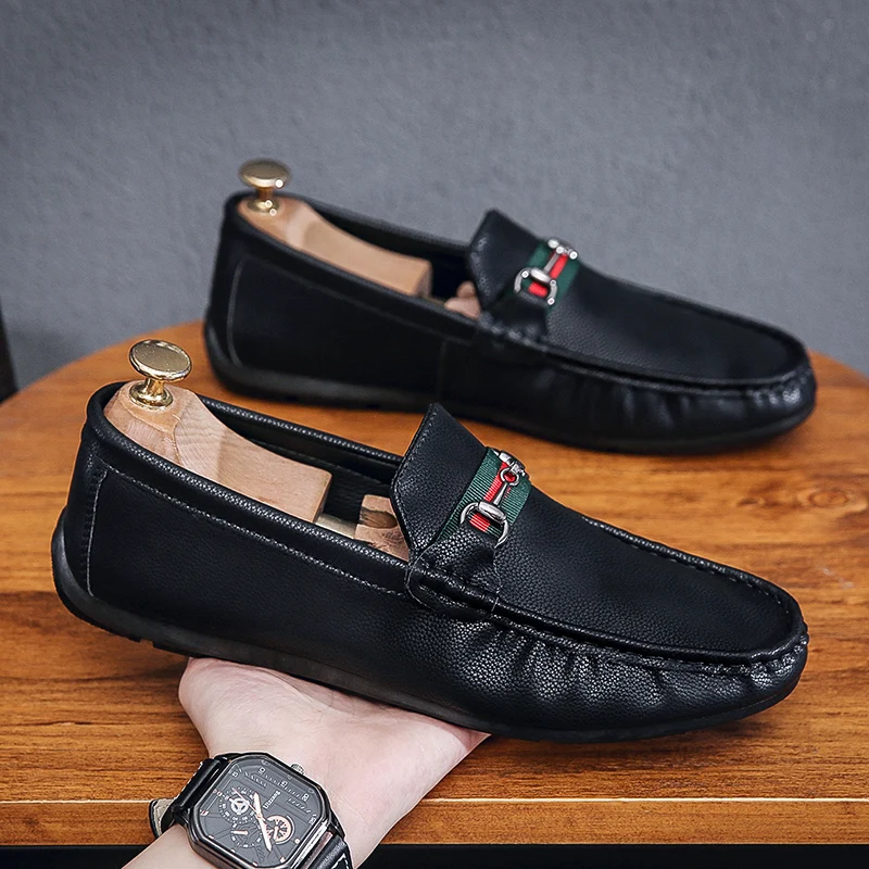 Men Easy Wear Loafers Slip on Construction, Breathable Footbed Reduce Ache, Perfect for Long Commute and Leisure Walking Use
Men Easy Wear Loafers Slip on Construction, Breathable Footbed Reduce Ache, Perfect for Long Commute and Leisure Walking Use