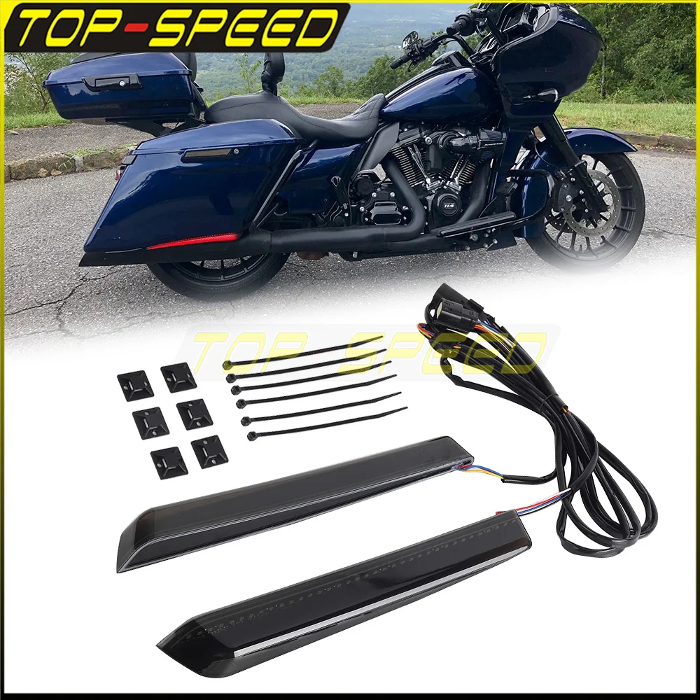 For Harley Touring Road King Electra Street Glide Saddlebag Side Marker Light LED Brake Running Lamp Flowing Lights 2014-2020
For Harley Touring Road King Electra Street Glide Saddlebag Side Marker Light LED Brake Running Lamp Flowing Lights 2014-2020