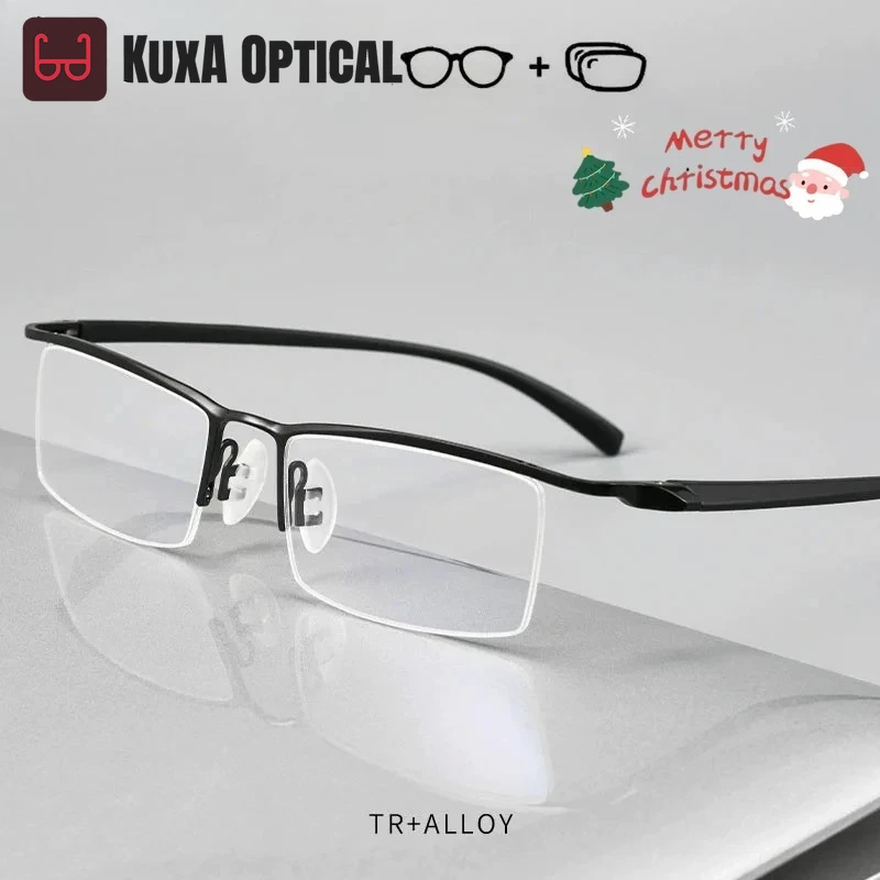 KUXA Semi-Rim Glasses With Prescription Men Anti Blue Myopia Hyperopia Progressive Eyegasses Optical Eyewear
KUXA Semi-Rim Glasses With Prescription Men Anti Blue Myopia Hyperopia Progressive Eyegasses Optical Eyewear