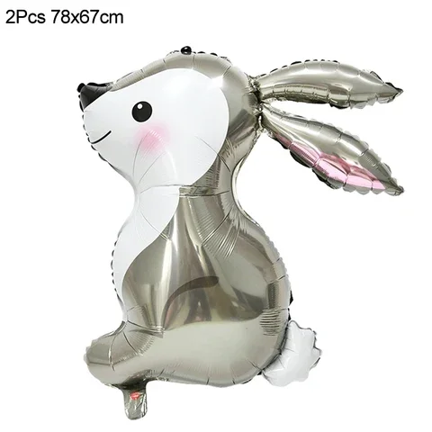 2pcs Gray Rabbit Foil Balloon Long Ears Bunny Forest Jungle Animal Helium Globos Baby Shower Easter Birthday Party Decorations
2pcs Gray Rabbit Foil Balloon Long Ears Bunny Forest Jungle Animal Helium Globos Baby Shower Easter Birthday Party Decorations
