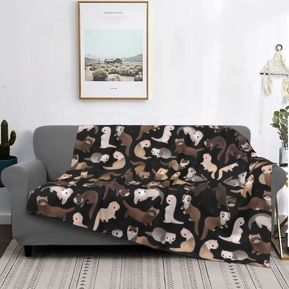 Ferret Dark Cryptid Animal Pattern Blanket Fleece Lightweight Throw Blankets for Bed Bed Rug
Ferret Dark Cryptid Animal Pattern Blanket Fleece Lightweight Throw Blankets for Bed Bed Rug