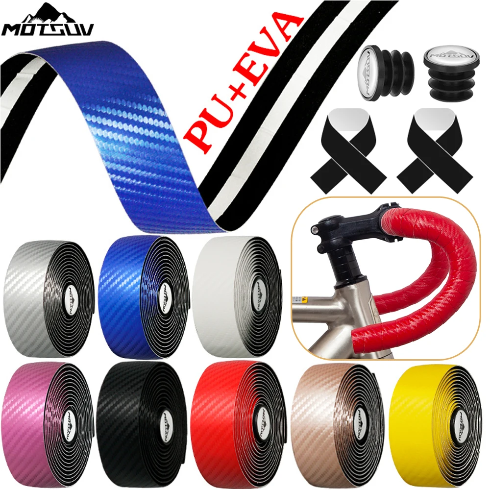 MOTSUV Road bicycles Handlebar with Plug Type Anti-Skid Shock Absorber, Carbon Fiber Handlebar Strap Dead Fly Racing design
MOTSUV Road bicycles Handlebar with Plug Type Anti-Skid Shock Absorber, Carbon Fiber Handlebar Strap Dead Fly Racing design