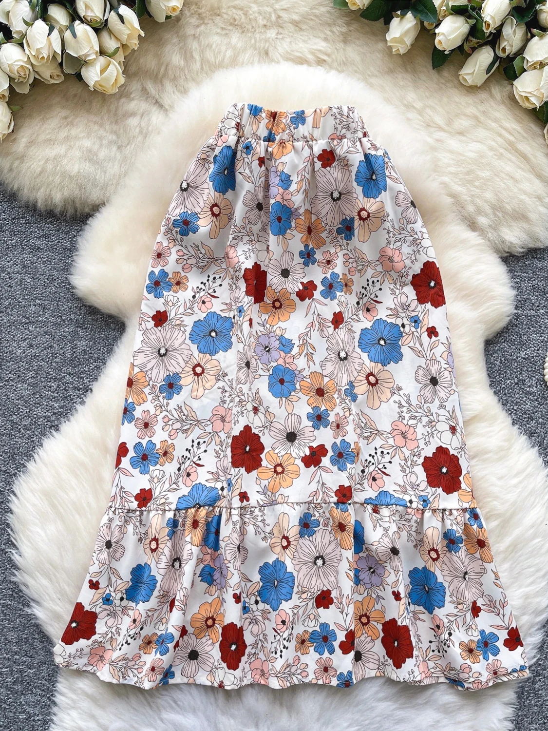 Korean Sle A-Line Midi Skirt Women's Spring High Waist Slimming Floral Print Hip Covering Maxi Skirt Ci Commute Ready
Korean Sle A-Line Midi Skirt Women's Spring High Waist Slimming Floral Print Hip Covering Maxi Skirt Ci Commute Ready
