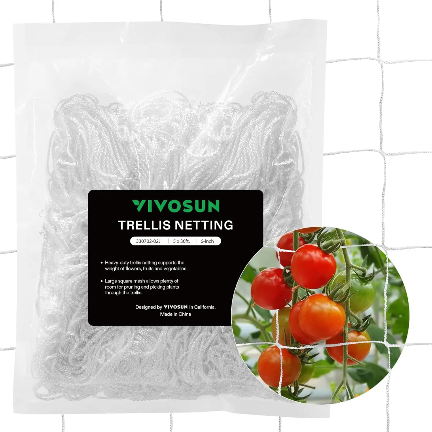 Heavy-duty Trellis Netting 5x30 ft, 6x6 in Mesh, Reusable Plant Support for Climbing Vegetables
Heavy-duty Trellis Netting 5x30 ft, 6x6 in Mesh, Reusable Plant Support for Climbing Vegetables