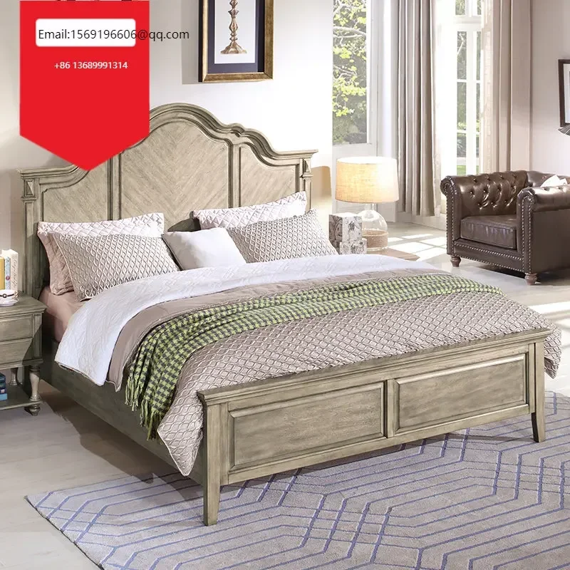 American style solid wood luxury princess double bed master bedroom modern simple 1.8m storage wedding bed
American style solid wood luxury princess double bed master bedroom modern simple 1.8m storage wedding bed