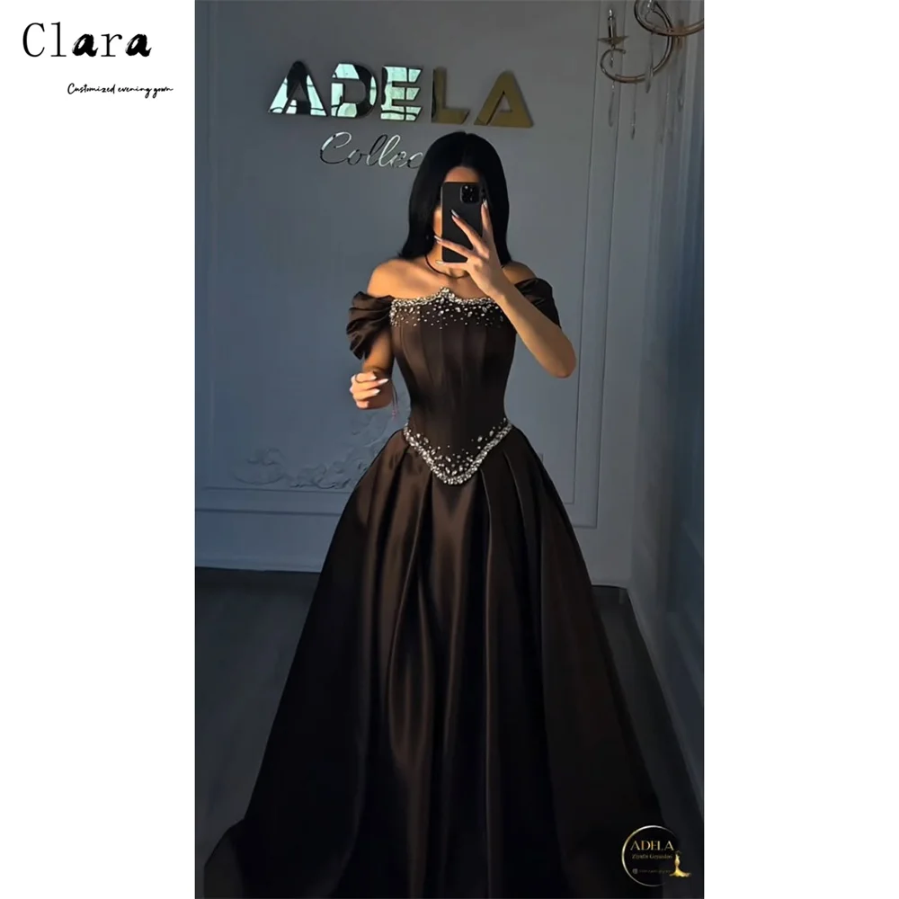 Clara Custom Rhinestone Off-shoulder Sleeveless A Line Elegant Evening Dresses for Woman Party Dresses Luxury 2026 Formal Dress
Clara Custom Rhinestone Off-shoulder Sleeveless A Line Elegant Evening Dresses for Woman Party Dresses Luxury 2026 Formal Dress
