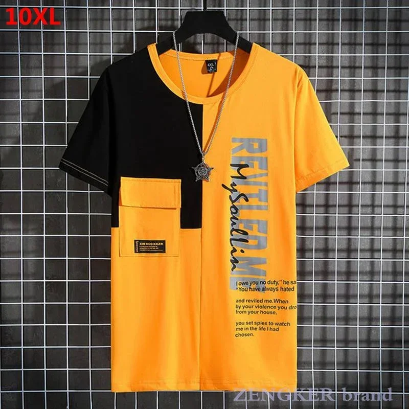 Summer short-sleeved t-shirt trend men's loose oversized compassionate big size graphic Stitched T-shirt 10XL 9XL 8XL streetwear
Summer short-sleeved t-shirt trend men's loose oversized compassionate big size graphic Stitched T-shirt 10XL 9XL 8XL streetwear