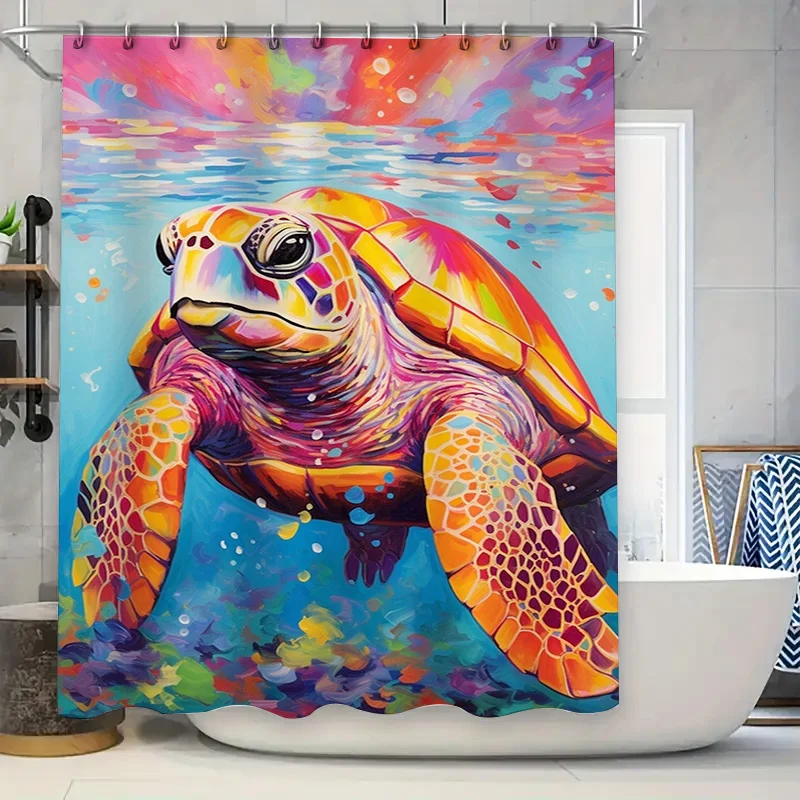 Vibrant Turtle Shower Curtain Oceanic Marine Animal Bath Decor for Bathroom 3D Printed Fabric Waterproof Shower Panel Backdrop W
Vibrant Turtle Shower Curtain Oceanic Marine Animal Bath Decor for Bathroom 3D Printed Fabric Waterproof Shower Panel Backdrop W