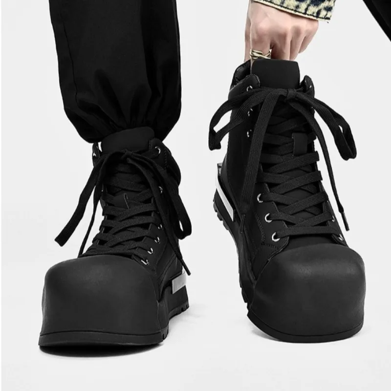 Shoes for Men Fashion Platform High Top Boots High Quality Big Head Ankle Booties Thick Sole Trendy Derby Men Boots Botas Hombre
Shoes for Men Fashion Platform High Top Boots High Quality Big Head Ankle Booties Thick Sole Trendy Derby Men Boots Botas Hombre