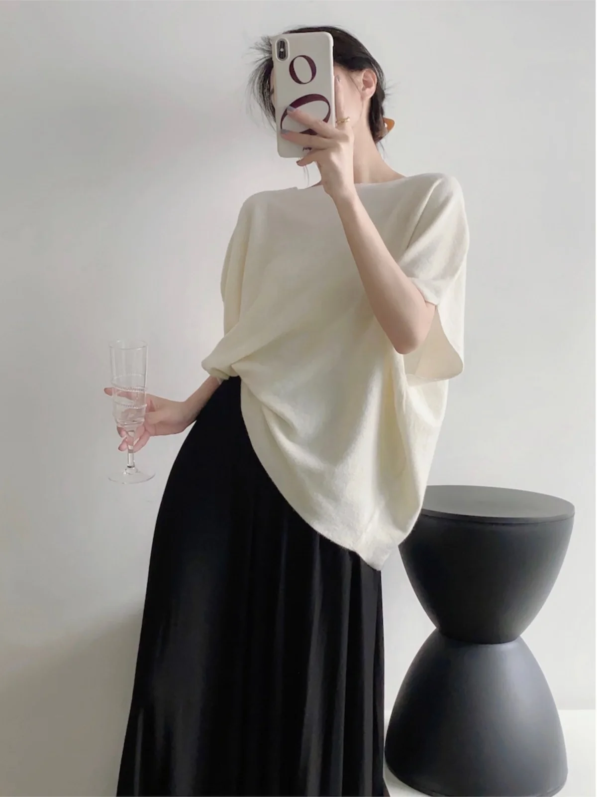 Slimming Knitted Short Sleeve One Shoulder Loose Summer Top FlowGaga Feel the Minimalist Style Commute Fashion Pure Color Bat...
Slimming Knitted Short Sleeve One Shoulder Loose Summer Top FlowGaga Feel the Minimalist Style Commute Fashion Pure Color Bat...