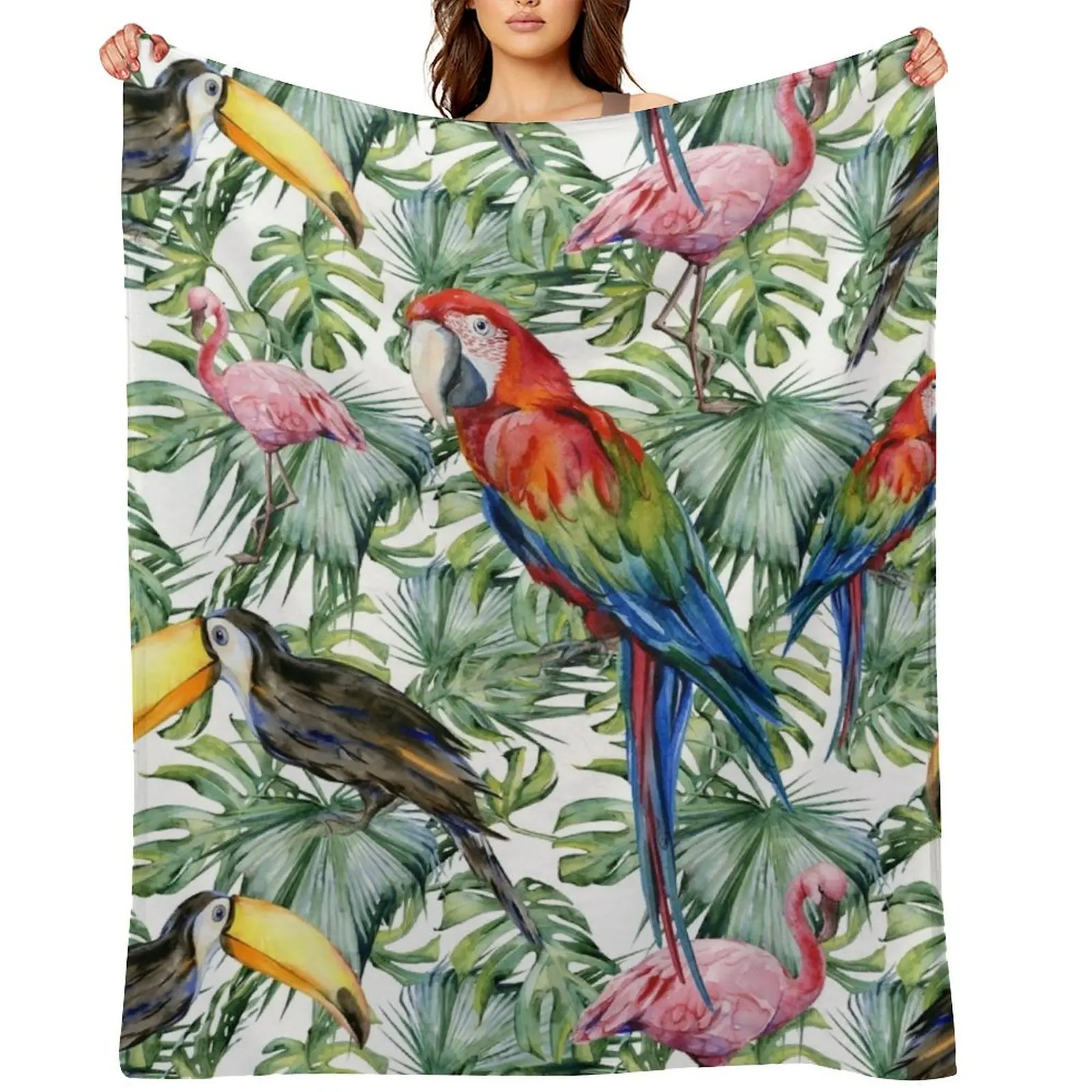 TROPICAL JUNGLE PATTERN Throw Blanket Sofa Throw christmas gifts Personalized Gift Plush Blankets
TROPICAL JUNGLE PATTERN Throw Blanket Sofa Throw christmas gifts Personalized Gift Plush Blankets