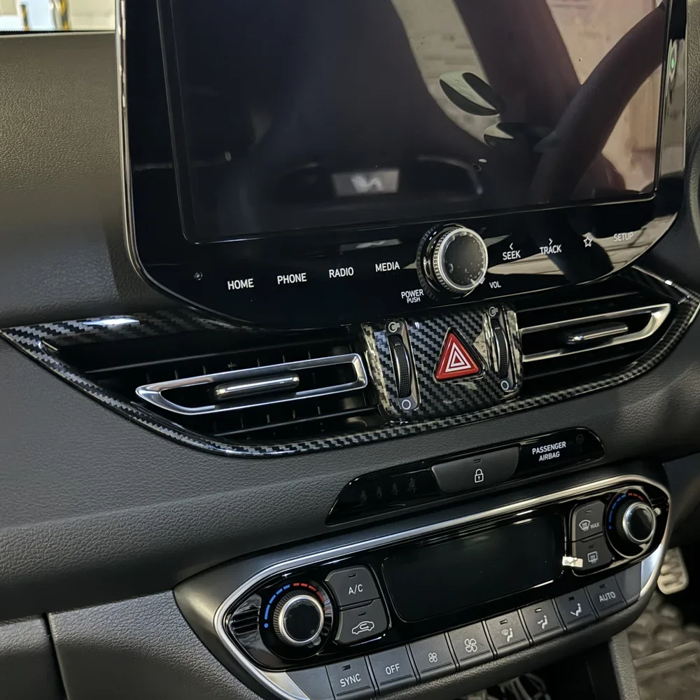 Carbon Fiber Style Dashboard Middle Air Conditional Vent Outlet Cover For Hyundai I30 N 2021-2023 RHD
Carbon Fiber Style Dashboard Middle Air Conditional Vent Outlet Cover For Hyundai I30 N 2021-2023 RHD