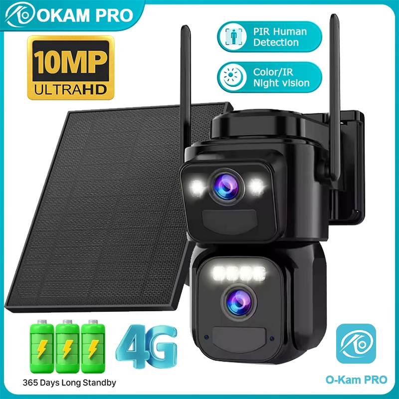 Уличная камера видеонаблюдения OKAM PRO с двумя объективами, HD 10 МП, 4G SIM, PIR-датчиком движения, двусторонней связью и ночным видением
Уличная камера видеонаблюдения OKAM PRO с двумя объективами, HD 10 МП, 4G SIM, PIR-датчиком движения, двусторонней связью и ночным видением
