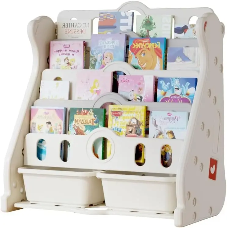 Kids Bookshelf and Toy Storage for Toddler, 4 Tier White Bookcase for Bedroom/Nursery/Classroom, Toddler Wall Corner Bookshelf
Kids Bookshelf and Toy Storage for Toddler, 4 Tier White Bookcase for Bedroom/Nursery/Classroom, Toddler Wall Corner Bookshelf