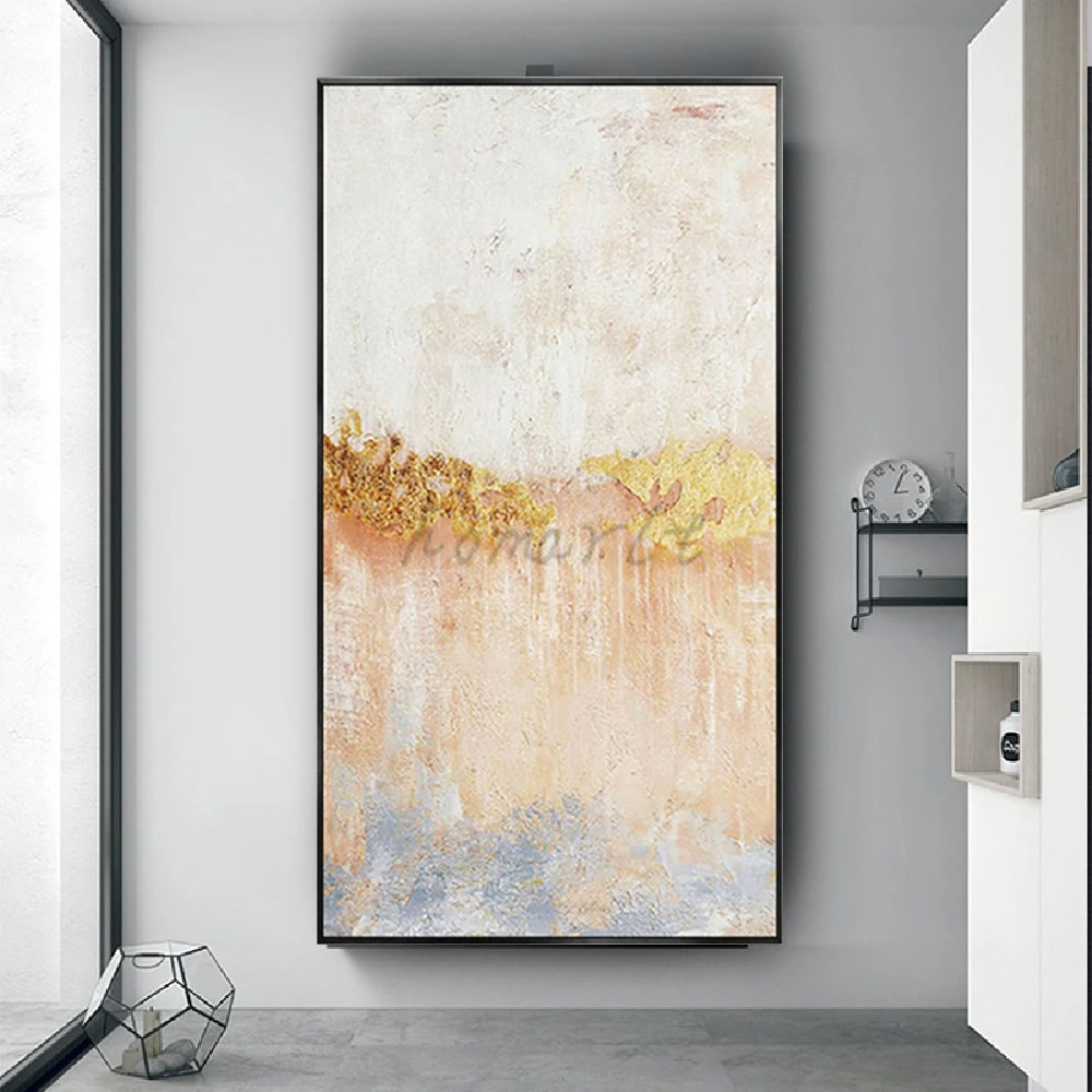 Pure Hand-Painted Oil Painting On Canvas Modern Large Light Luxury Pink Gold Foil Abstract Paintings Decor Living Room Artwork
Pure Hand-Painted Oil Painting On Canvas Modern Large Light Luxury Pink Gold Foil Abstract Paintings Decor Living Room Artwork