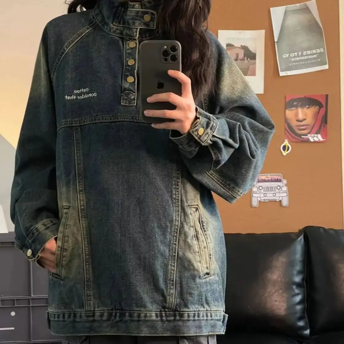 Stand Collar Denim Sweatshirt Women 2024 New Autumn Korean Version Retro Street Style Loose Casual Versatile Pullover Top
Stand Collar Denim Sweatshirt Women 2024 New Autumn Korean Version Retro Street Style Loose Casual Versatile Pullover Top