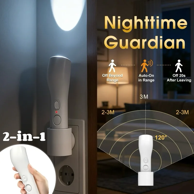 Rechargeable Portable Flashlight & Emergency Light 2-in-1 Human Body Induction Small Night Light for Stairwells and Toilets
Rechargeable Portable Flashlight & Emergency Light 2-in-1 Human Body Induction Small Night Light for Stairwells and Toilets