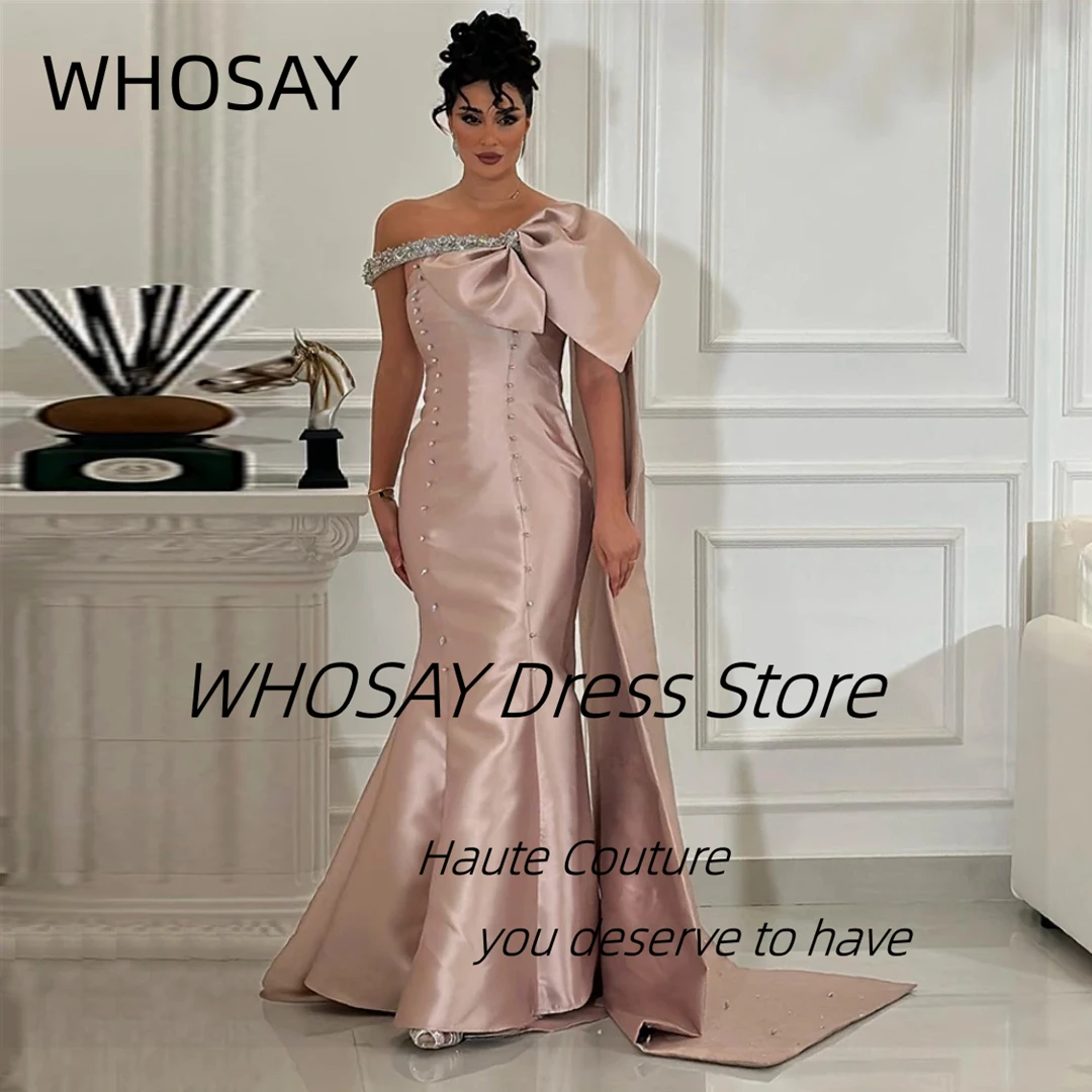 WHOSAY Customized Prom Dresses Mermaid Long Elegant Evening Party Dresses Beaded Bow Flutters Vestidos Des Noches
WHOSAY Customized Prom Dresses Mermaid Long Elegant Evening Party Dresses Beaded Bow Flutters Vestidos Des Noches