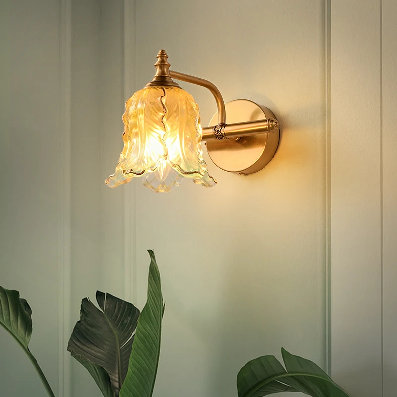 European-style glass brass wall lamp bathroom mirror lamp suitable for home bedroom bedside living room sofa corridor lighting
European-style glass brass wall lamp bathroom mirror lamp suitable for home bedroom bedside living room sofa corridor lighting