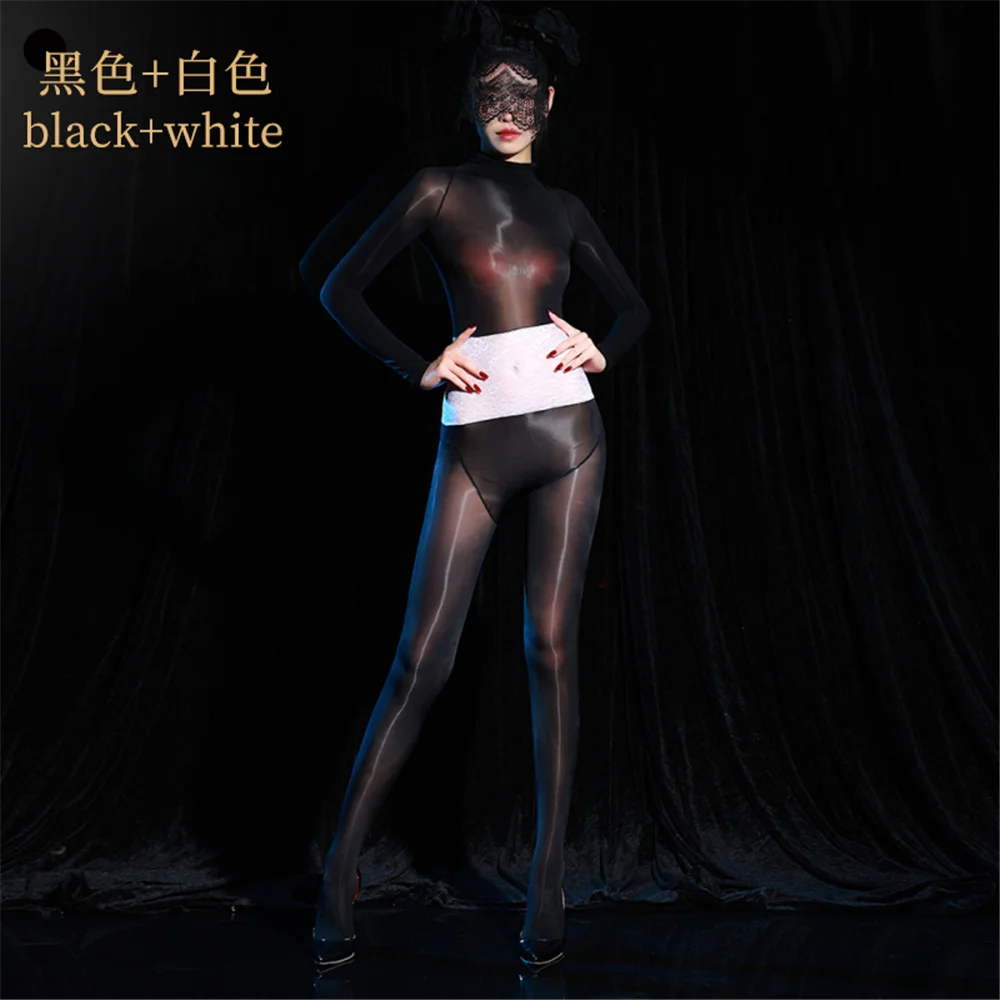 Sexy Women Lace Waist Patchwork Bodysuit Oil Glossy Shiny Bodystockings Sheer See Through Sexy Tight Maid Jumpsuit Leotard
Sexy Women Lace Waist Patchwork Bodysuit Oil Glossy Shiny Bodystockings Sheer See Through Sexy Tight Maid Jumpsuit Leotard