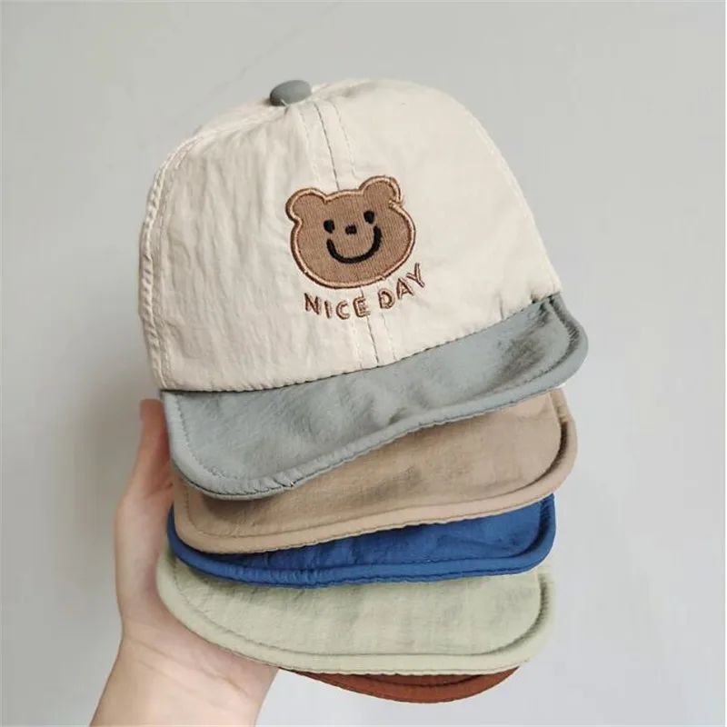 Kids Baseball Cap Cartoon Bear Boys Girls Caps Korean Solid Color Soft Brim Infant Toddler Sun Hat
Kids Baseball Cap Cartoon Bear Boys Girls Caps Korean Solid Color Soft Brim Infant Toddler Sun Hat