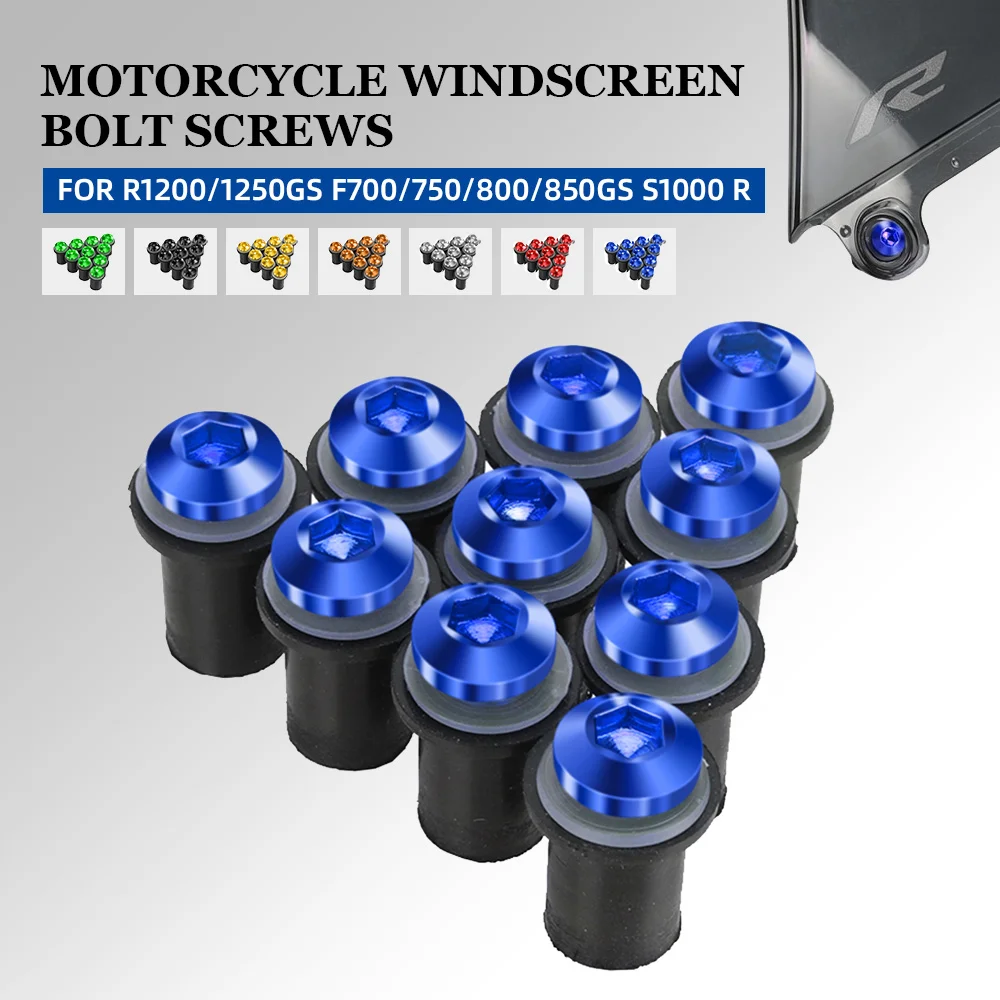 Universal FOR BMW R1200/1250GS F700/750/800/850GS S1000 R M5 Motorcycle Accessories 10PCS Windscreen Bolts Windshield Screws Kit
Universal FOR BMW R1200/1250GS F700/750/800/850GS S1000 R M5 Motorcycle Accessories 10PCS Windscreen Bolts Windshield Screws Kit