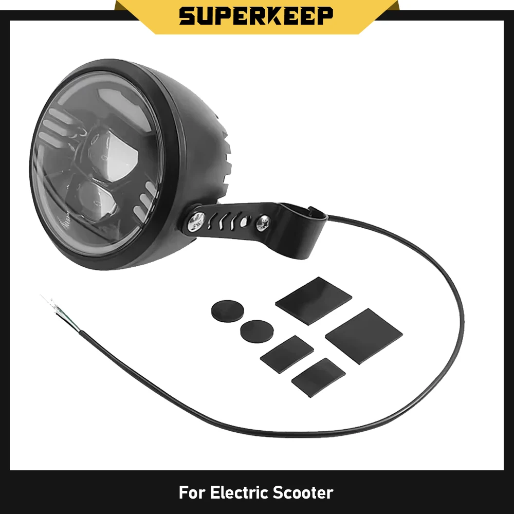 For Electric Scooter Headlamp Low Beam High Beam LED Headlight Front Light 12V-48V Waterproof Flashlight Accessories Part
For Electric Scooter Headlamp Low Beam High Beam LED Headlight Front Light 12V-48V Waterproof Flashlight Accessories Part