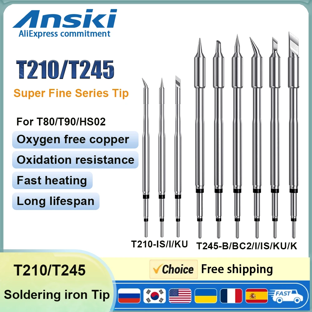 Паяльное жало ANSIKI Super Fine Series T210/T245 опционально для паяльника T80 T90 HS02, сменное жало, ремонт, сварочные инструменты
Паяльное жало ANSIKI Super Fine Series T210/T245 опционально для паяльника T80 T90 HS02, сменное жало, ремонт, сварочные инструменты