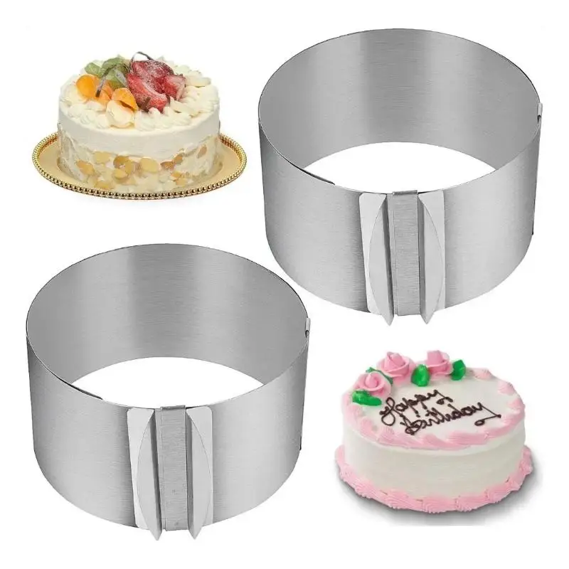 Cake Ring Mold Adjustable Stainless Steel Springform Cake Ring Mold 6 to 12 Inch Expandable Baking Tool
Cake Ring Mold Adjustable Stainless Steel Springform Cake Ring Mold 6 to 12 Inch Expandable Baking Tool