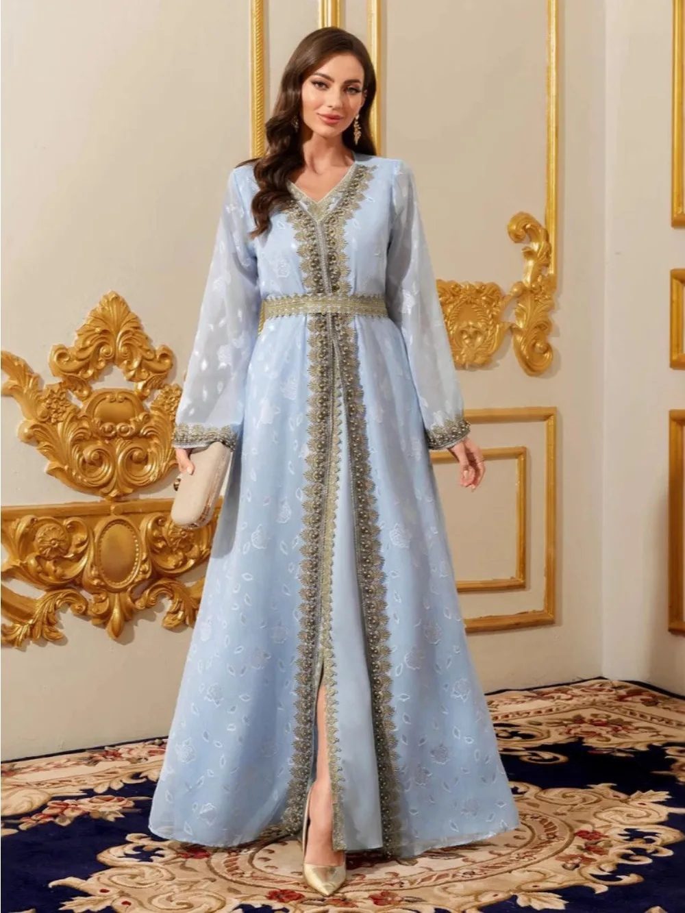 Eid Women Party Dress Muslim Abaya 2 Piece Set Chiffon Belted Jalabiya Long Dresses Ramadan Vestidos Largos Kaftan Arab Robe
Eid Women Party Dress Muslim Abaya 2 Piece Set Chiffon Belted Jalabiya Long Dresses Ramadan Vestidos Largos Kaftan Arab Robe