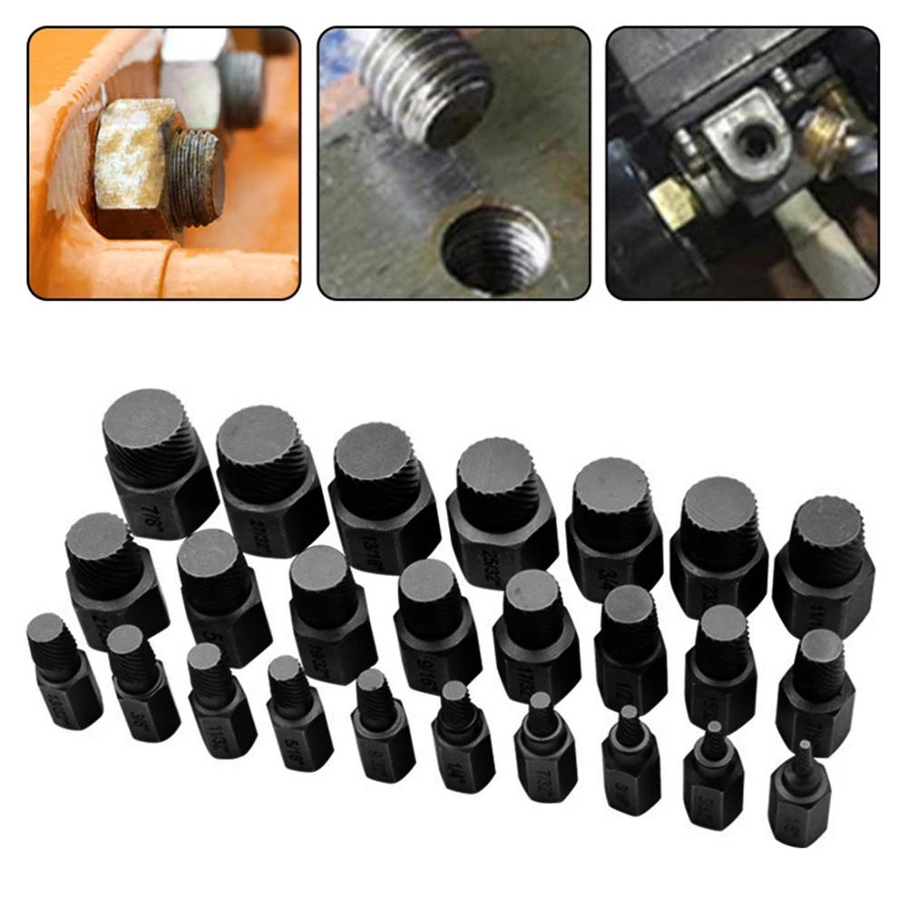 26 Pcs/Set Damaged Screw Extractor Drill Bits Tool Parts Hexagonal Screw Bolt Extractor Removing for Damaged Screws and Bolts
26 Pcs/Set Damaged Screw Extractor Drill Bits Tool Parts Hexagonal Screw Bolt Extractor Removing for Damaged Screws and Bolts