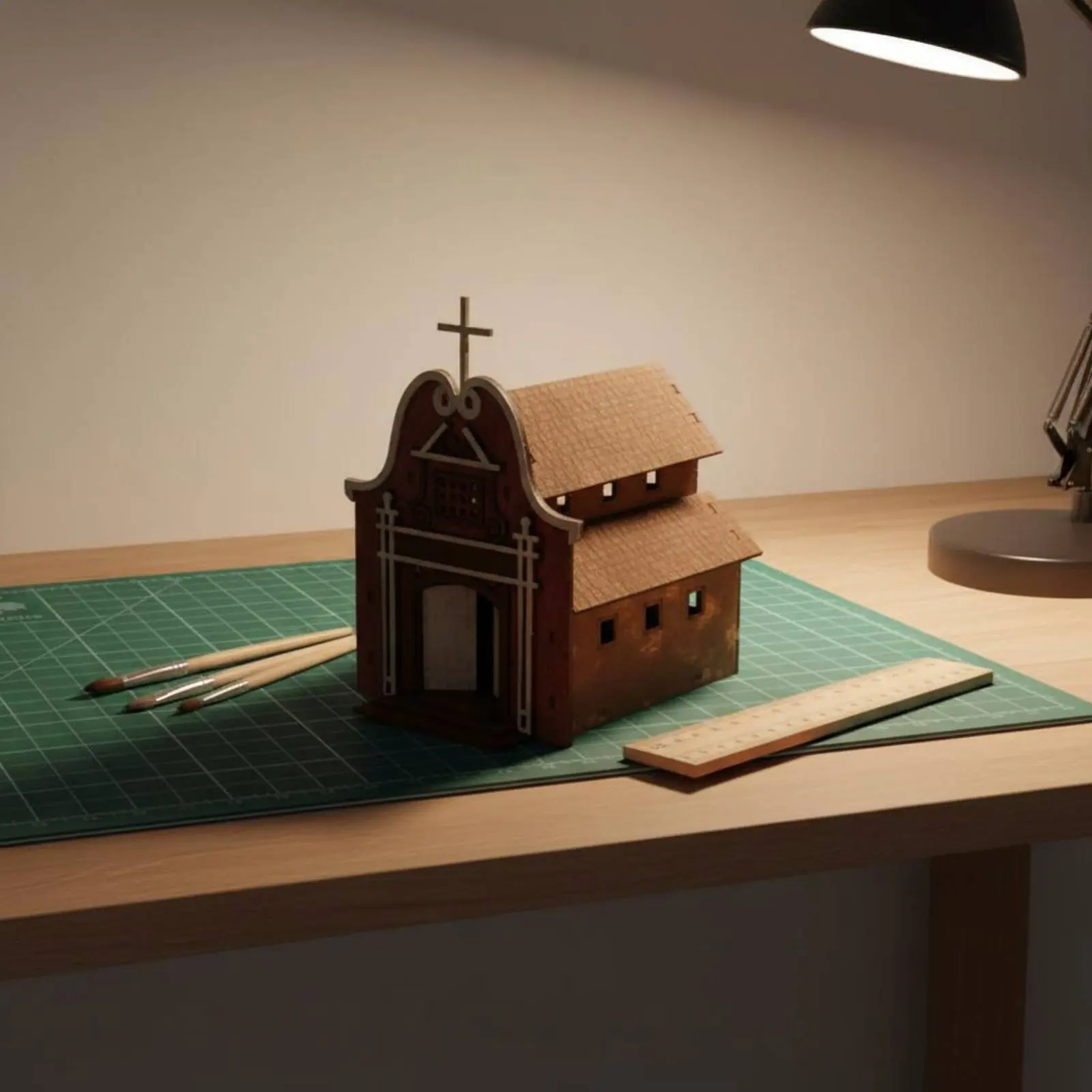 1/72 Scale Chapel Model Natural Wood Construction Wooden Chapel Model Kit Wargaming Terrain Kit Realistic Features for Hobbyists
1/72 Scale Chapel Model Natural Wood Construction Wooden Chapel Model Kit Wargaming Terrain Kit Realistic Features for Hobbyists