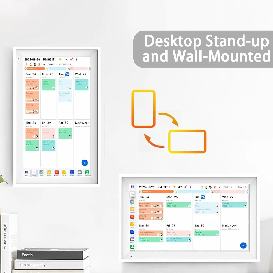 AHXJKA 64G сенсорный экран умный семейный календарь-планировщик 15,6-дюймовая цифровая рамка с украшением через приложение фоторамка настенный календарь 2026
AHXJKA 64G сенсорный экран умный семейный календарь-планировщик 15,6-дюймовая цифровая рамка с украшением через приложение фоторамка настенный календарь 2026