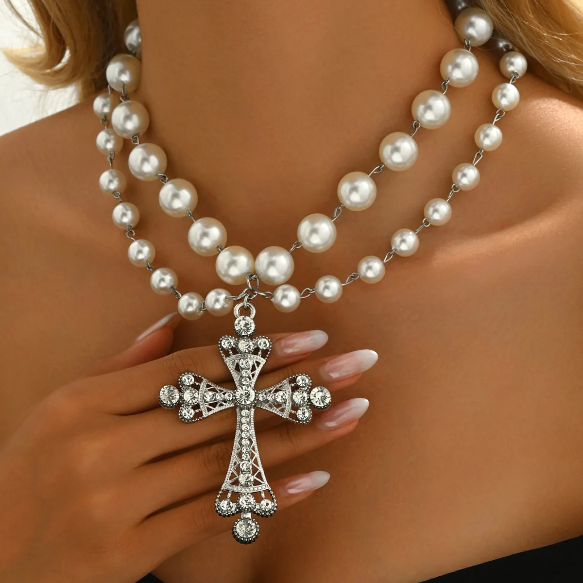 Trendy Multi-Layer Punk Cross Necklace,INS Geometric Alloy Clavicle Chain,Stylish Statement Neckpiece for Women Men Outside feel
Trendy Multi-Layer Punk Cross Necklace,INS Geometric Alloy Clavicle Chain,Stylish Statement Neckpiece for Women Men Outside feel