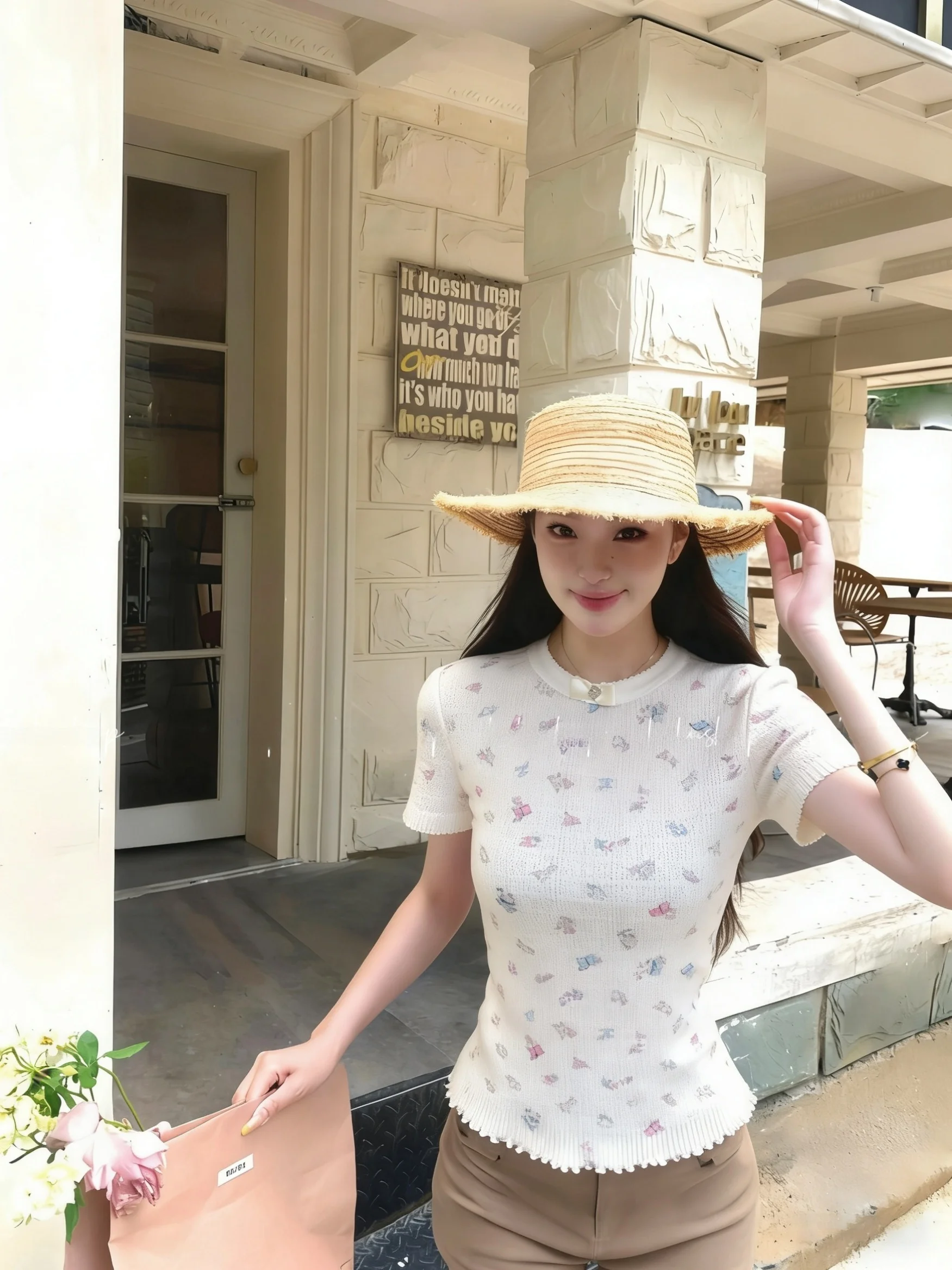 New Arrival Beautiful Floral Print Slim Fit Short Sleeve round Neck T-Shirt Girl's Fashion Shoulder Length Cotton Summer Top
New Arrival Beautiful Floral Print Slim Fit Short Sleeve round Neck T-Shirt Girl's Fashion Shoulder Length Cotton Summer Top
