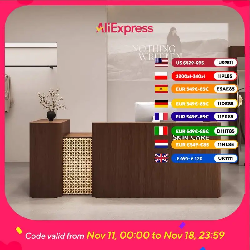 Aesthetics Brown Reception Desks Beauty Counter Business Modern Reception Desks Salon Design Mostrador Recepcion Furniture
Aesthetics Brown Reception Desks Beauty Counter Business Modern Reception Desks Salon Design Mostrador Recepcion Furniture